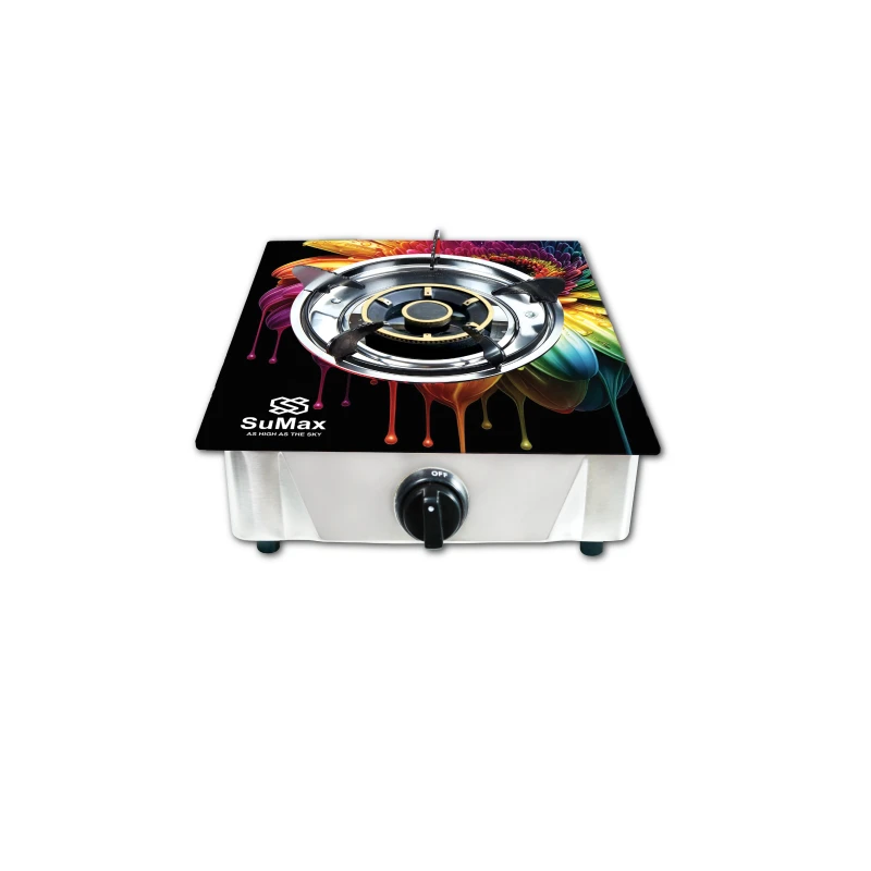 SuMax SINGLE GLASS 120 BURNER With Brass Cap (SG-140-BRASS)