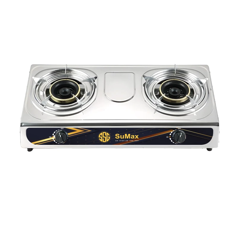 SuMax SS DOUBLE 120 BURNER With Brass Cap (SG-216-BRASS)